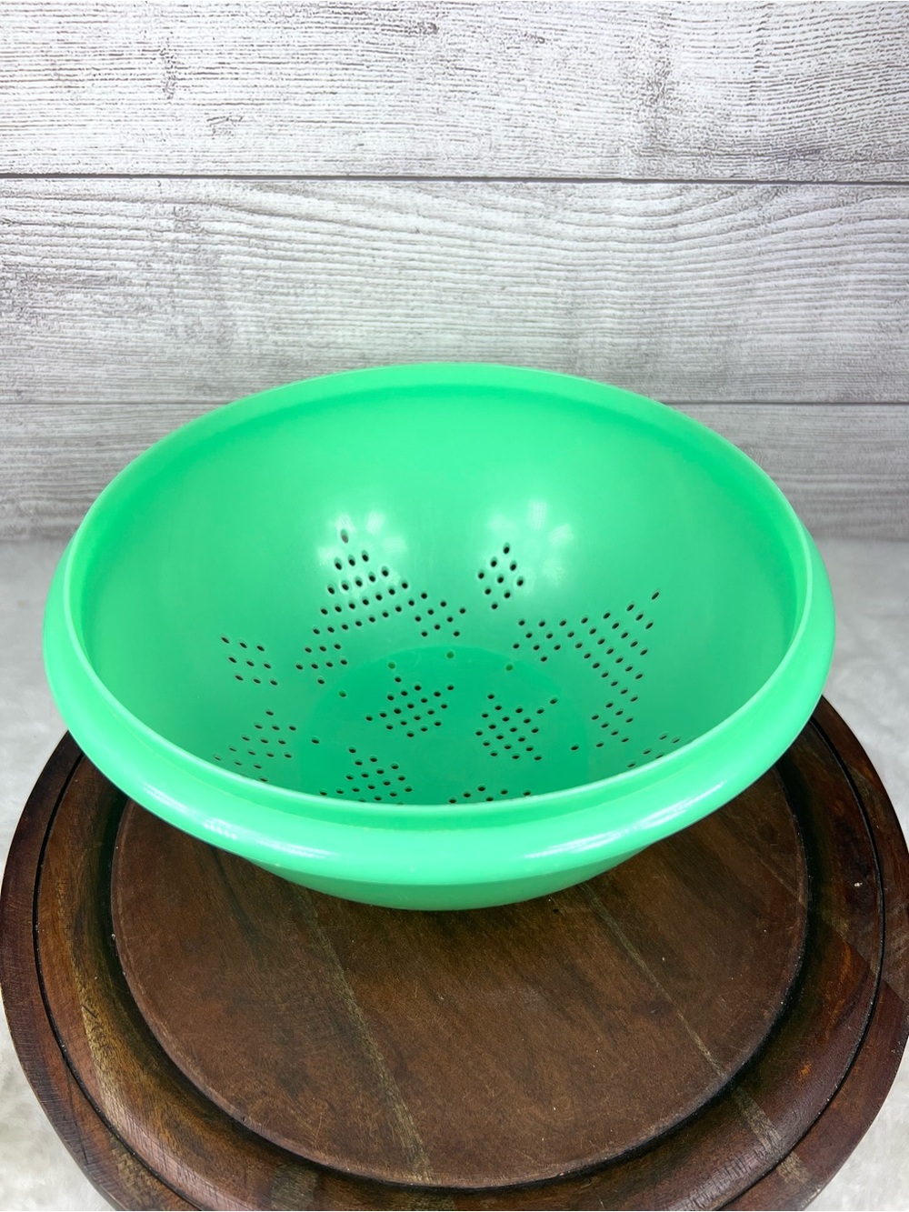 Vintage Tupperware Colander Strainer Bowl Jadeite Green 339 Cottagecore Retro